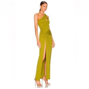 Revolve Kinley Gown - Nicholas - One shoulder green dress. Only worn once